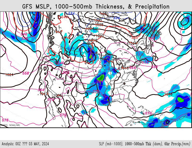 GFS Weather Animated Map - 10 day