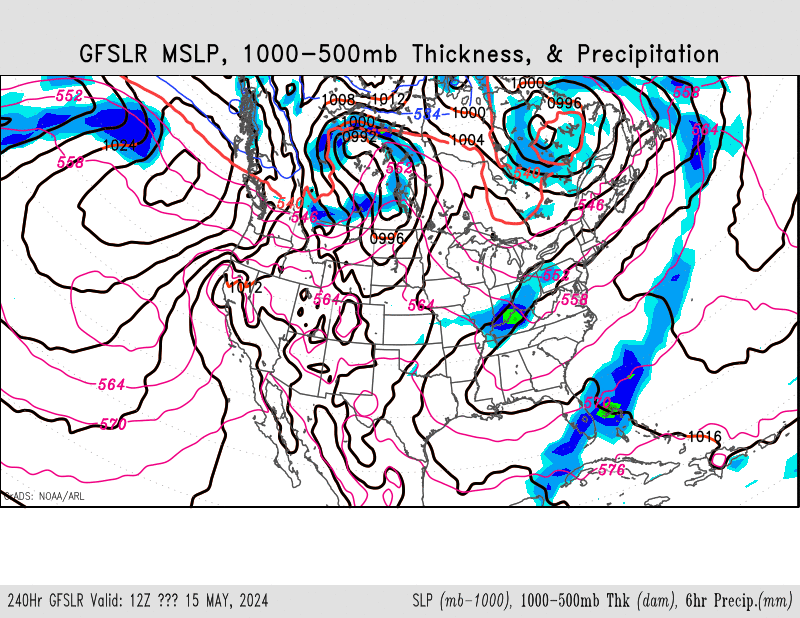 GFS Long Range Weather Animated Map - 10-16 day