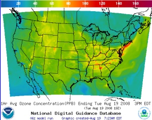 Example NOAA air quality forecast product.