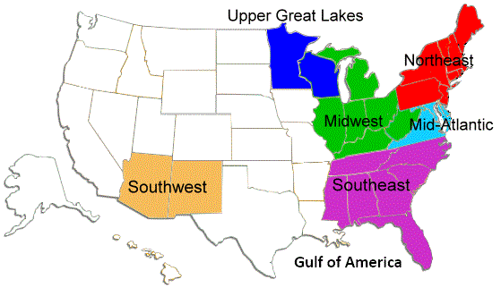 Image Map of United States